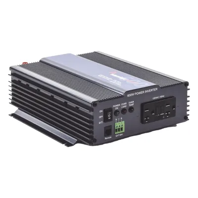 Inversor de Corriente Onda Pura 600W, Entrada 24 Vcc, Salida 120 Vca