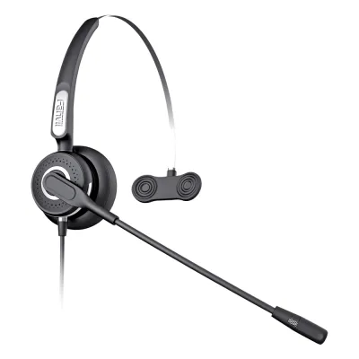 Diadema Con Tecnología AntiShock Para Teléfonos IP FANVIL Y Polycom Micrófono de Cancelación de Ruido y Cable Resistente a Jaloneos