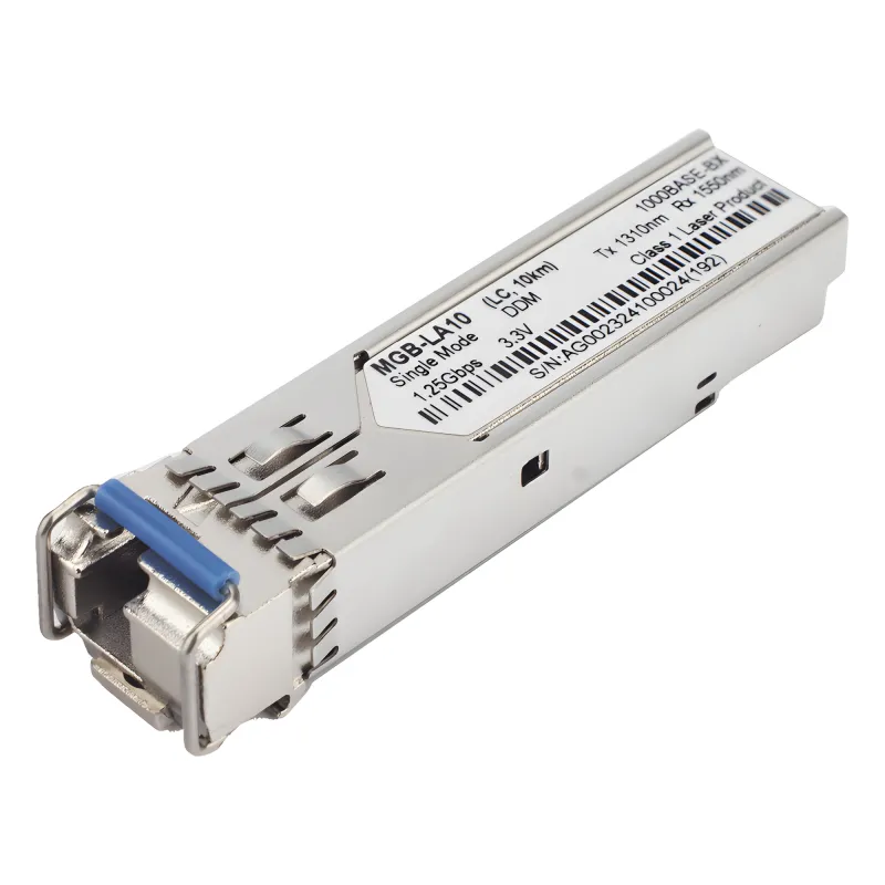 Transceptor WDM Mini-Gbic SFP 1G LC TX:1310nm RX:1550 Para Fibra Mono Modo 10 Km, Requiere MGB-LB10