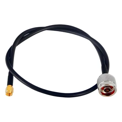Jumper de 60 cm con Cable RG-58U-SYS, Conectores N Macho a SMA Macho Inverso.