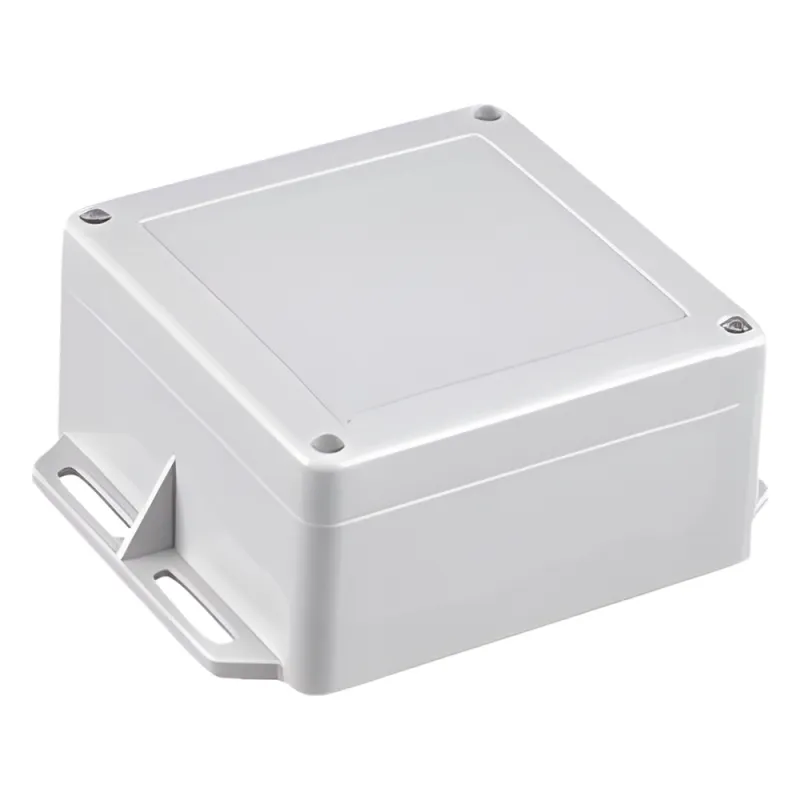 Gabinete Plástico Gris para Exterior (IP65) de 120 x 120 x 60 mm Cierre por Tornillos.