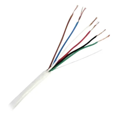Bobina de 152 m (500 ft) / Cable para Control de Acceso 6x20 AWG / Blindado / Blanco