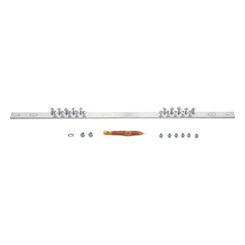 Barra de Conexión a Tierra, Para Rack de 19", Con 20 Orificios Para Conexión Rápida de Equipos, Incluye 20 Tornillos # 12-24 x 1/2" Instalados