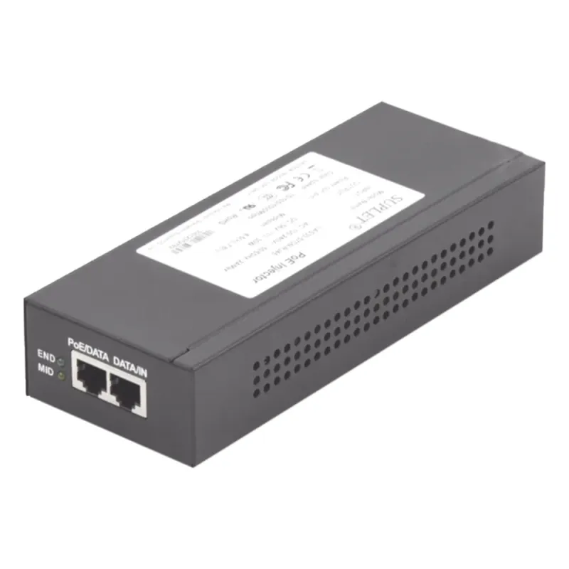 Inyector Super Hi-PoE / 56 Vcc / 30 Watts / Para Domos HIKVISION PTZ / IP (-AE / DE) / Soporta 802.3 af /at / Para Aplicaciones de CCTV
