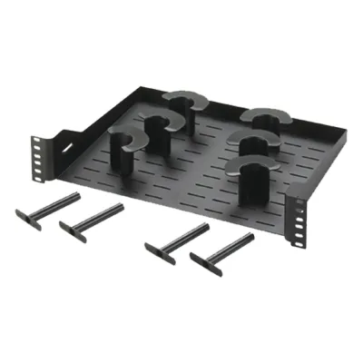 Charola Ventilada Para Administración de Cable en Racks o Gabinetes, con 6 Postes para Control de Holgura, de 19in, 2 UR, Color Negro