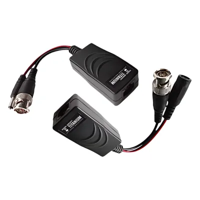 Kit de transceptores activos TURBO HD. Convierte 36/24 Vcc a 12 Vcc regulados, a través de cable UTP Cat5e / 6. Transmision de 200 m (Revisar tabla de resoluciones )