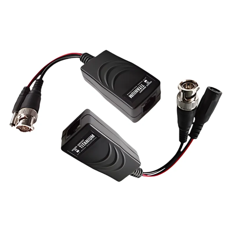 Kit de transceptores activos TURBO HD. Convierte 36/24 Vcc a 12 Vcc regulados, a través de cable UTP Cat5e / 6. Transmision de 200 m (Revisar tabla de resoluciones )