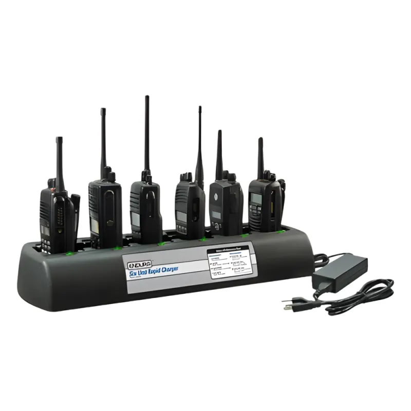 Multicargador Endura para 6 radios HYT TC508/518/580, para baterías de Ni-MH, Ni-Cd, Li-Ion, LiPo.