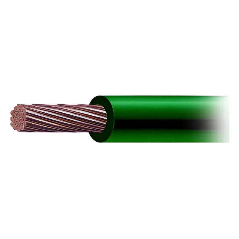 Cable de Cobre Recubierto THW-LS Calibre 4 AWG 19 Hilos Color Verde (50 metros)