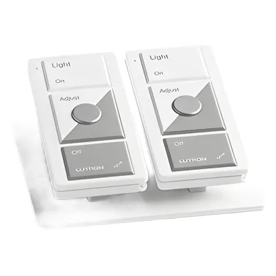 Pedestal de mesa para dos controles Pico, base antideslizante con peso, color blanco, para sistemas de iluminación y persianas Lutron
