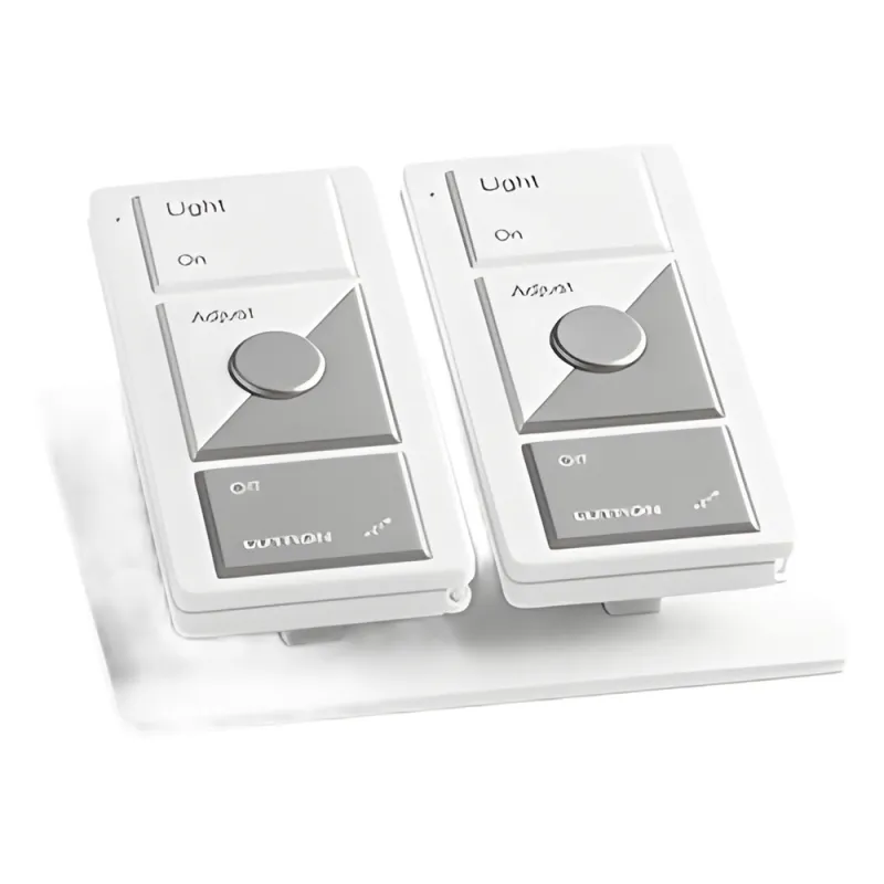 Pedestal de mesa para dos controles Pico, base antideslizante con peso, color blanco, para sistemas de iluminación y persianas Lutron