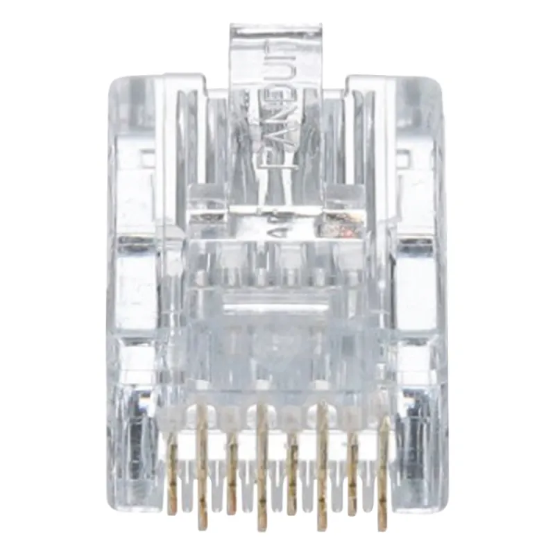 Plug RJ45 Cat5e, Para Cable UTP de Calibres 24-26 AWG, Chapado en Oro de 50 Micras, Paquete de 50 Piezas
