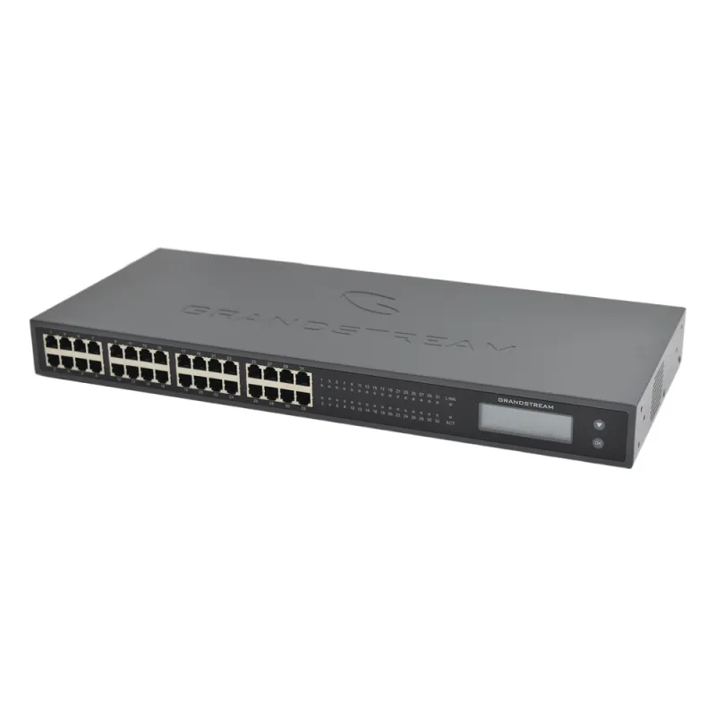 Adaptador VoIP GrandStream de 32 FXS 2 puertos telco 50 pins p/montaje en rack
