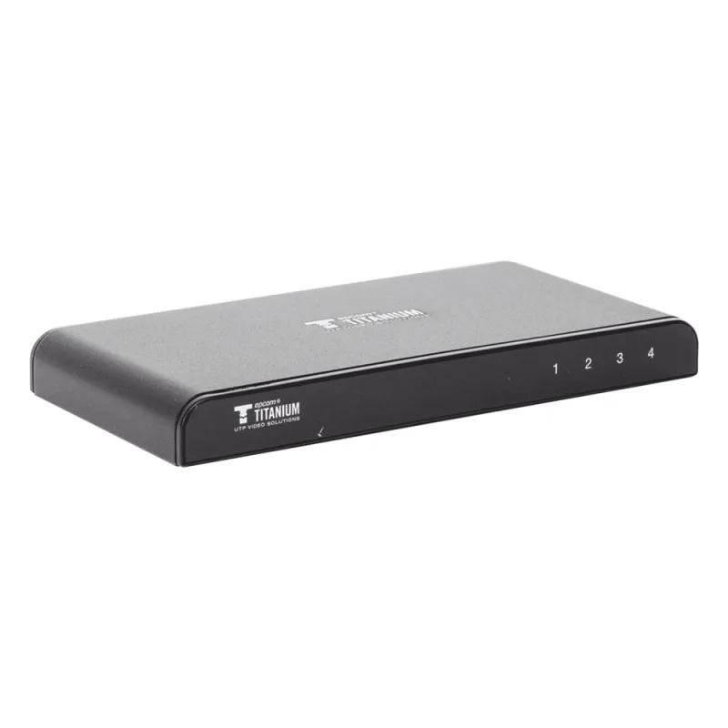 Divisor (Splitter) HDMI 4K de 1 Entrada a 4 Salidas (Simultaneas) / Soporta 4K×2K / Soporta hasta 4 equipos con conexión en Cascada / HDMI 3D / HDR / HDMI 1.4 / HDCP 1.4 / Audio PCM / Longitud del cable de entrada ≤30m y salida ≤25m.