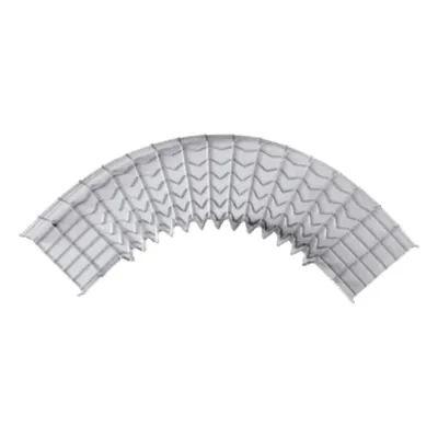 Curva Pre-Fabricada Horizontal de 90° con medidas de 54 mm de Peralte y 150 mm Ancho (54/150 mm)