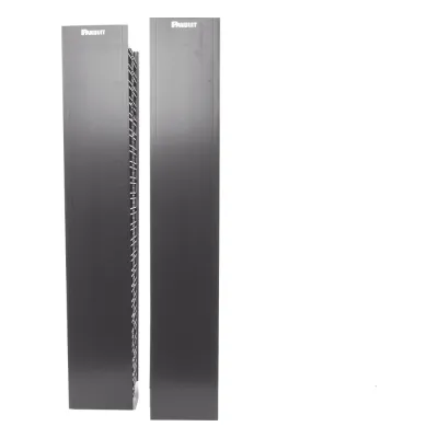 Organizador Vertical NetRunner, Doble (Frontal y Posterior), para Rack Abierto de 45 Unidades, 6.7in de Ancho, Color Negro