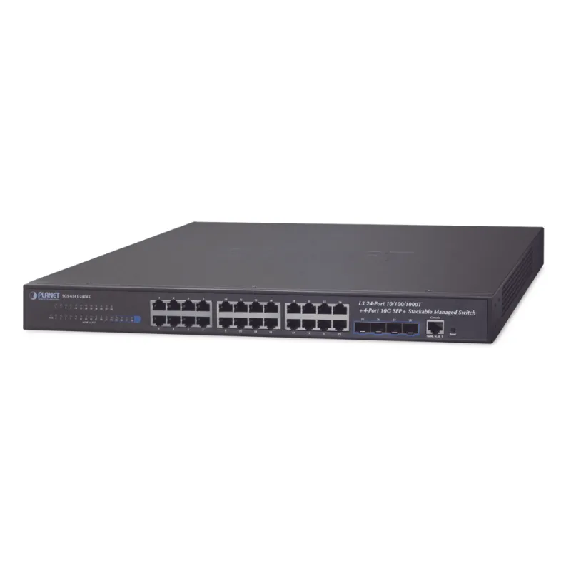 Switch Administrable Capa 3, 24-Puertos 10/100/1000T + 4-Puertos 10G SFP+, Apilable