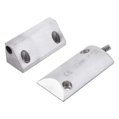 Contacto Magnético para Piso Uso Rudo / Salida Dual NC/NA / GAP 65 mm (2.5 in) / Aluminio / Cable Blindado 55 cm / UL & CE