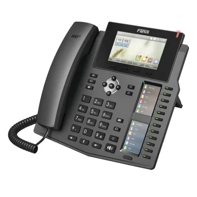 Teléfono IP empresarial para 20 líneas SIP, Voz HD, 3 Pantallas LCD a Color, 12 teclas BLF, PoE