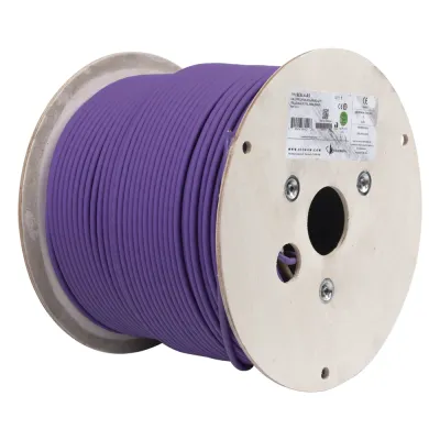 Bobina de Cable U/UTP de 4 Pares, Z-MAX, Cat6A, Soporte de Aplicaciones 10GBase-T, LS0H, Color Violeta, 305 Metros (1000 Pies)