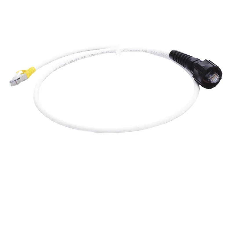 Patch Cord Reforzado Industrial (Ruggedized), Cat6A Blindado S/FTP, CM/LS0H, 0.91 Metros (3 Pies)