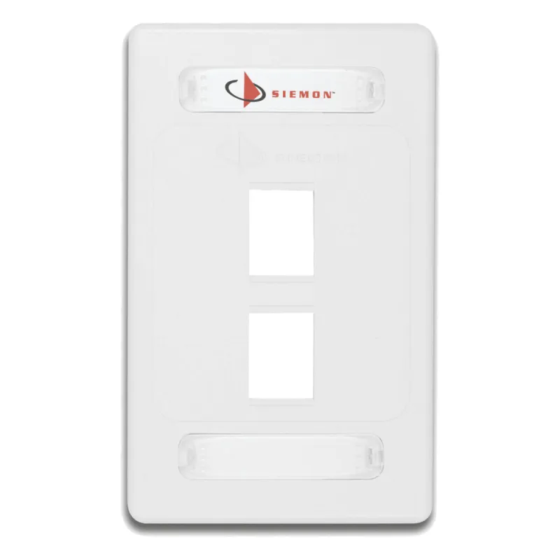 Placa de Pared Modular 10G MAX de 2 Salidas, Color Blanco