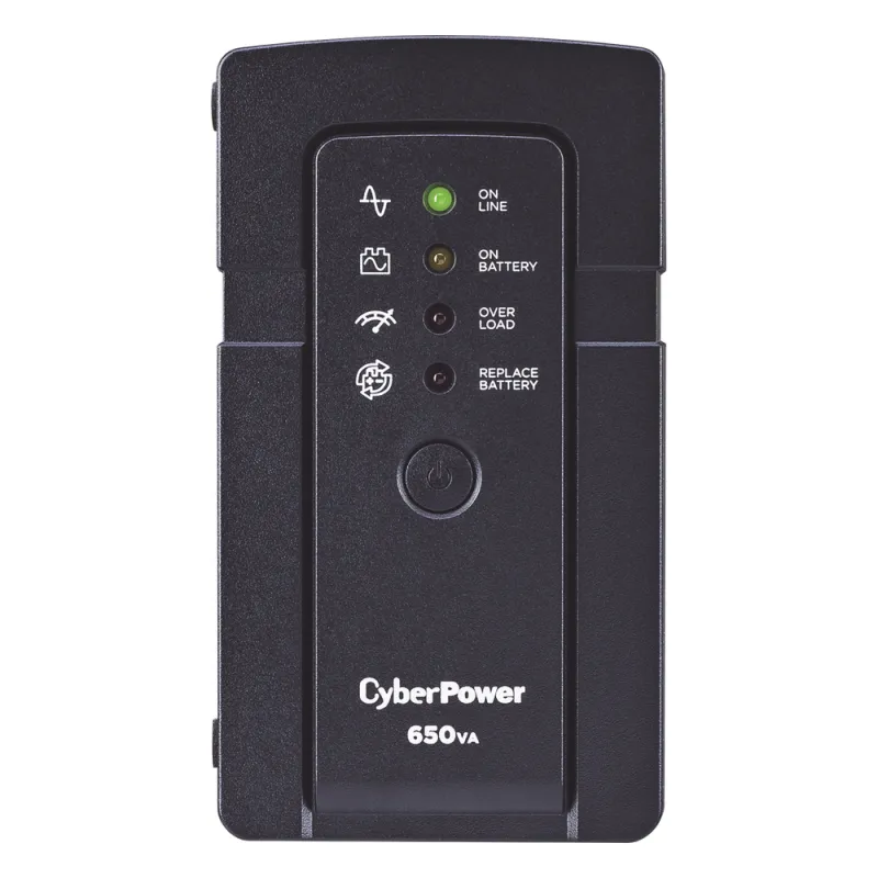 UPS de 650 VA/400 W, Topología Standby, Compacto, Entrada 120 Vca NEMA 5-15P, Con 3 Tomas Respaldo/Protección y 3 Tomas Solo Protección NEMA 5-15R