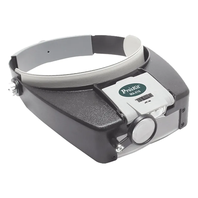 Lampara LED en correa frontal con lentes de aumento 1.8X, 2.6X y 5.8X.