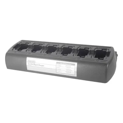Multicargador rápido de escritorio de 6 cavidades para radios MotorolaXTS1500 / XTS2500 / MT1500 / PR1500. Para uso con baterías Ni-Cd, Ni-MH, Li-Ion, Li-Po.