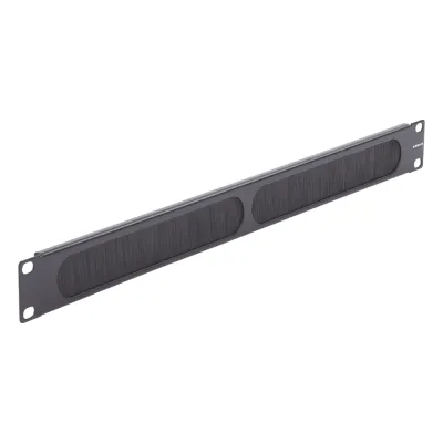 Tapa Ciega para Rack de 19in, Tipo Cepillo de Nylon, para Paso de Cables y Mejor Manejo Térmico, Color Negro, 1UR