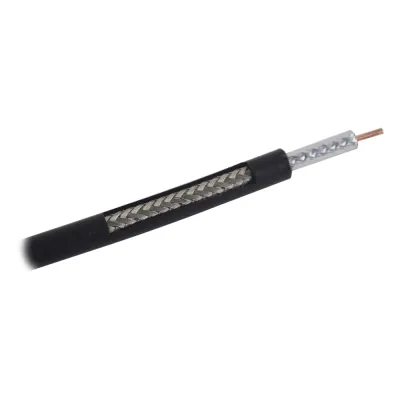 Carrete de 305 Metros (1000 Pies), Cable Coaxial RG-58 LMR-195, Baja Pérdida de 50 Ohms, Conductor de Cobre Sólido