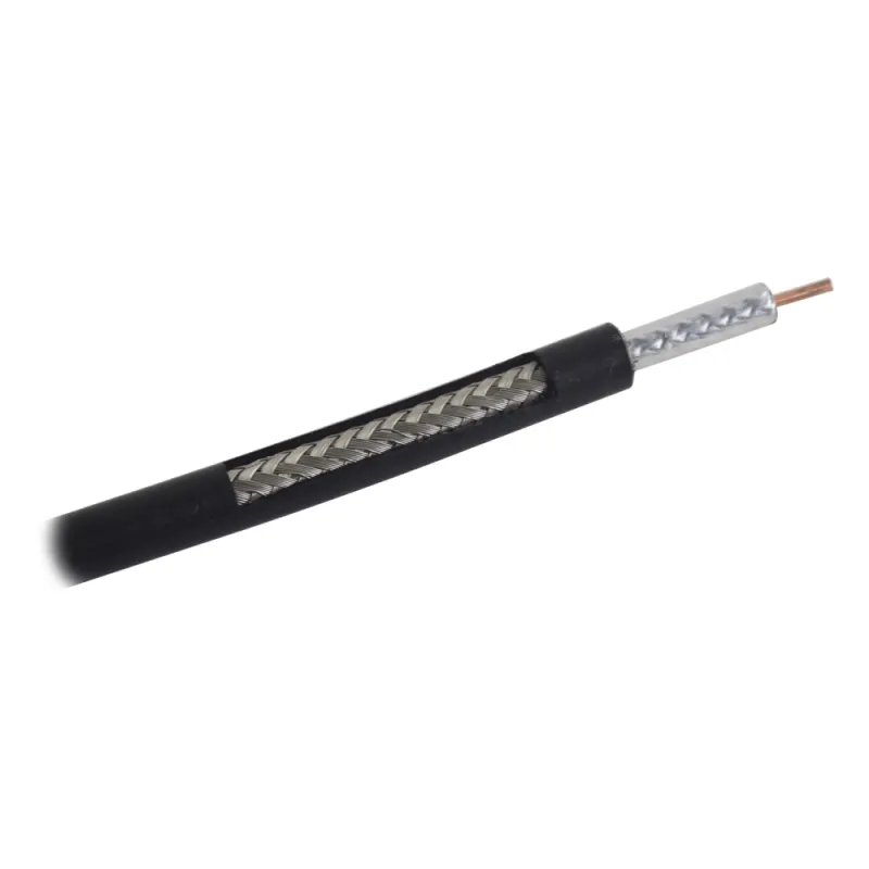 Carrete de 305 Metros (1000 Pies), Cable Coaxial RG-58 LMR-195, Baja Pérdida de 50 Ohms, Conductor de Cobre Sólido