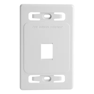 Placa de Pared Modular MAX, de 1 Salida, Color Blanco