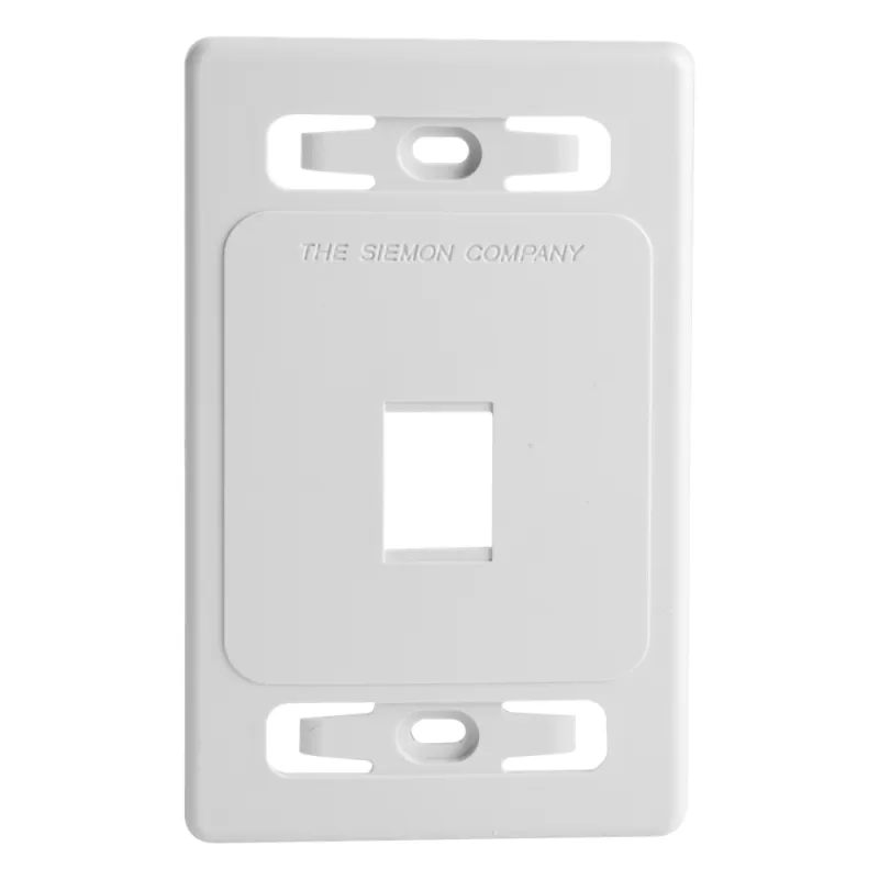 Placa de Pared Modular MAX, de 1 Salida, Color Blanco