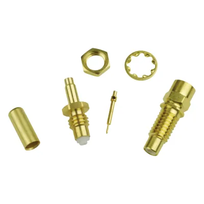 Conector Jack SMC de Anillo Plegable para Cable RG-316 y Montaje en Chasis.