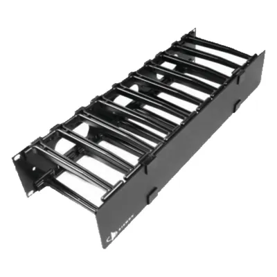 Organizador de Cable Horizontal RouteIT, Sencillo, Para Rack de 19in, 6in de profundidad, 1UR