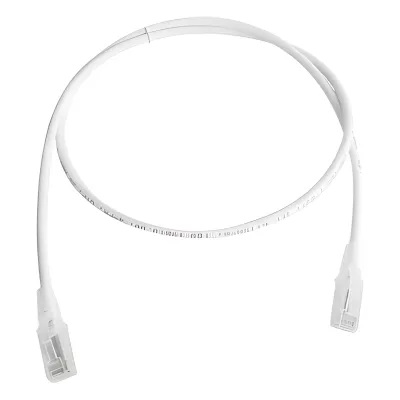 Patch Cord MC5 Modular Cat5e UTP, CM/LS0H, 1.52 Metros (5 Pies), Color Blanco, Versión Bulk (Sin Empaque Individual)