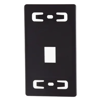 Placa de Pared Modular MAX, de 1 Salida, Color Negro