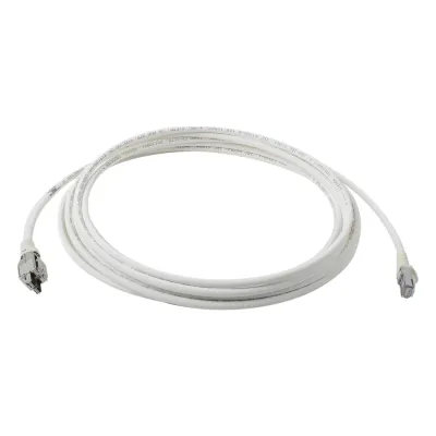 Patch Cord TERA Cat6A 1/10G Ethernet, de 4 Pares y Conector Modular, LS0H, Color Marfil, 5 Metros (16.40 Pies)