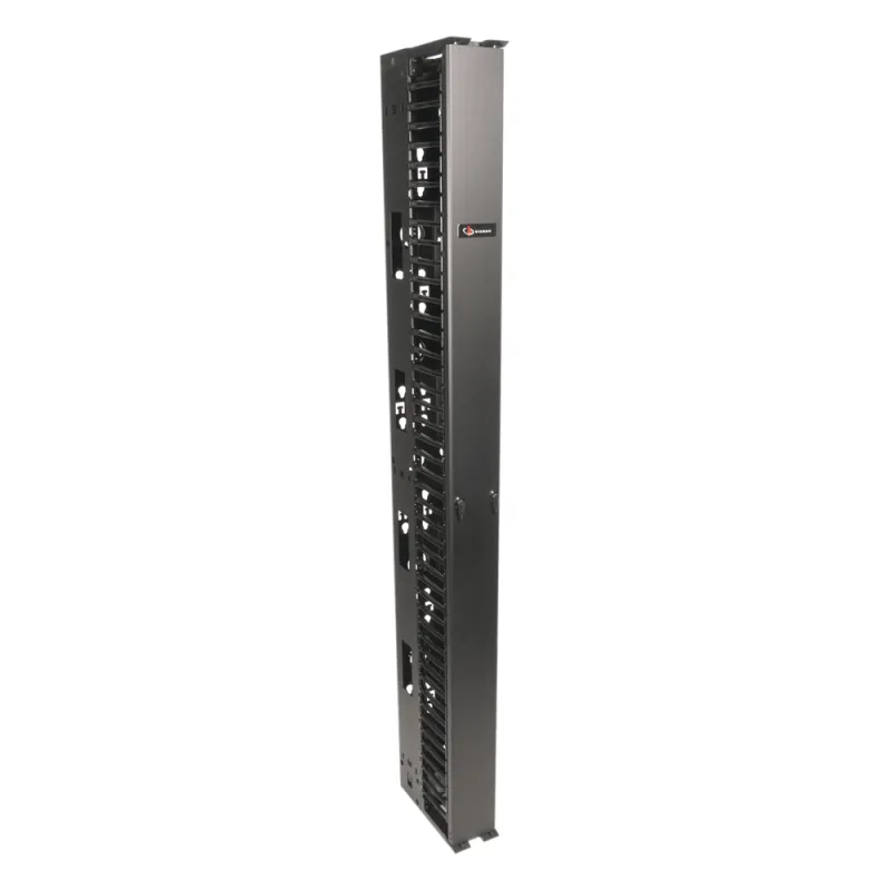 Organizador RouteIT Vertical Sencillo de 45UR, Fabricado en Acero Laminado en Frío 16AWG, 6in (152mm) de Ancho