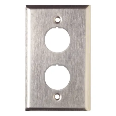 Placa de Pared Reforzada, de Acero Inoxidable, Para Uso Industrial, de 2 Puertos