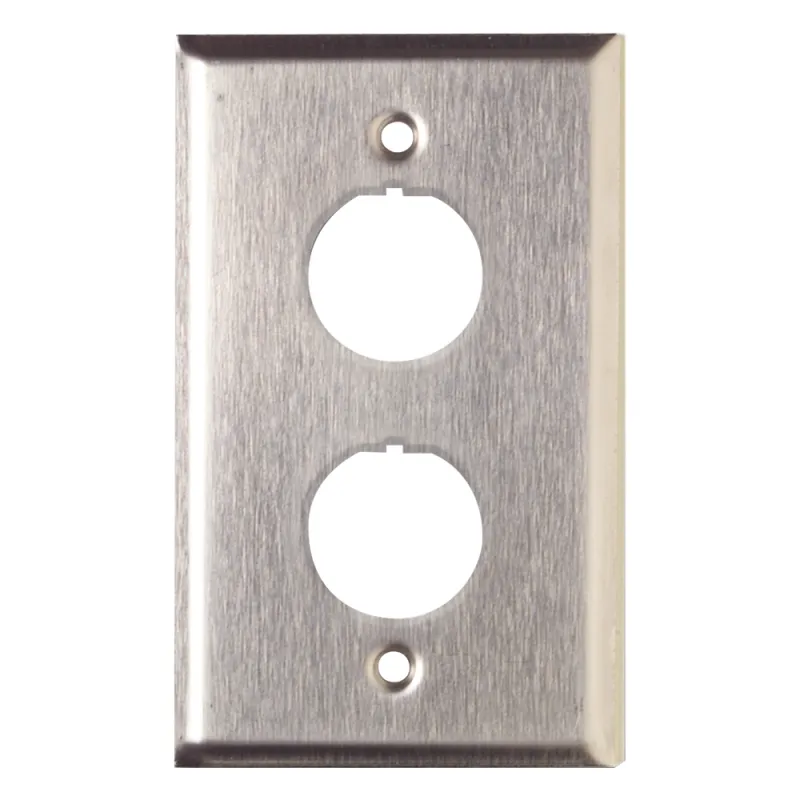 Placa de Pared Reforzada, de Acero Inoxidable, Para Uso Industrial, de 2 Puertos