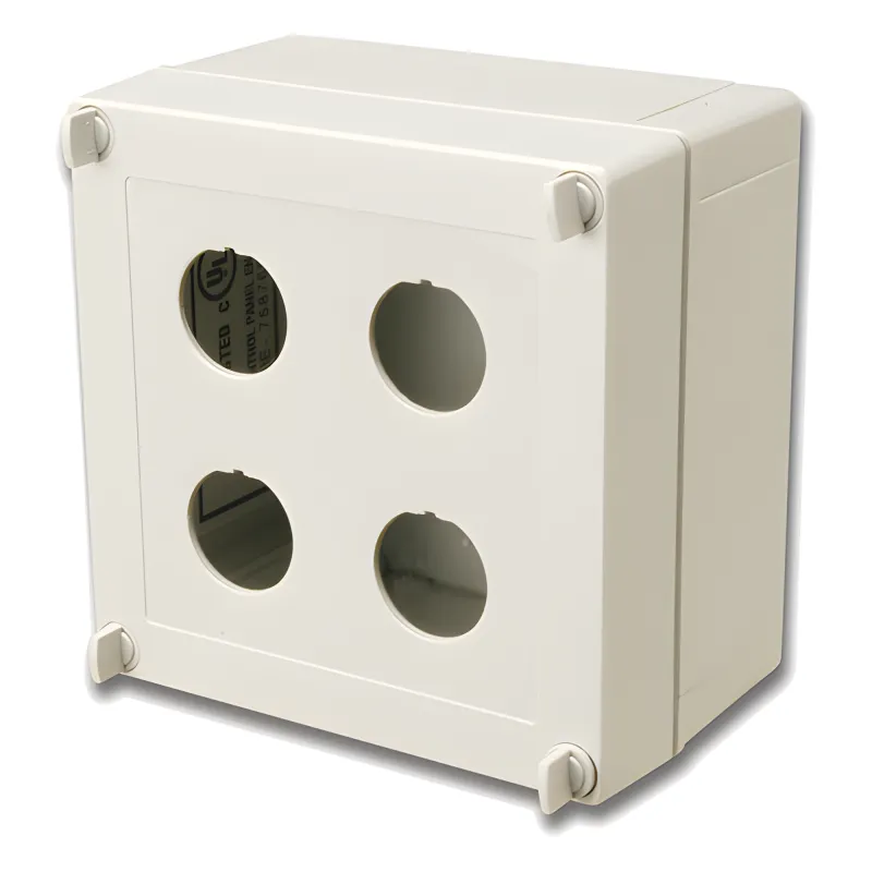 Caja industrial de conexión (Ruggedized), de 4 puertos de cobre o fibra, con protección IP66/IP67 (NEMA 4X)