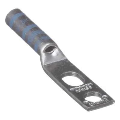 Zapata de compresión LCC6-14JAW-l para cal. 6 Awg, Doble barreno para tornillo prisionero de 1/4, 1 pz