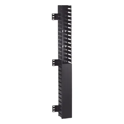 Organizador Vertical IN-Cabinet, Sencillo (Solo Frontal), Para Uso Con Gabinetes Panduit, Montaje Frontal en Riel de Rack, 40 UR, 2.25 in de Ancho, Color Negro