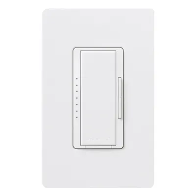 Atenuador (dimmer) de pared Maestro de 1000 W incandescente/halógeno y 800 W MLV, 120 V, un polo o multilocalización, sin cable neutro, para RadioRA 2 y RA2 Select