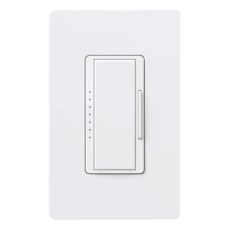 Atenuador (dimmer) de pared Maestro de 1000 W incandescente/halógeno y 800 W MLV, 120 V, un polo o multilocalización, sin cable neutro, para RadioRA 2 y RA2 Select