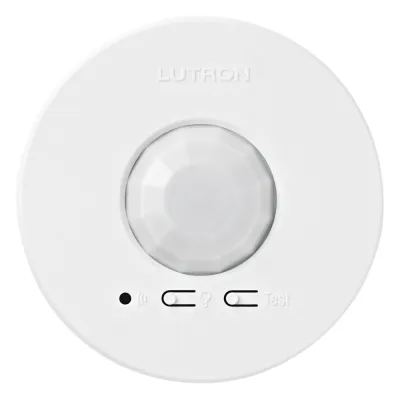 Sensor de ocupación y vacancia inalámbrico de techo, PIR 360°, cobertura de 30.2 a 62.4 m², a batería, compatible con RadioRA 2, RA2 Select, RadioRA 3 y Vive
