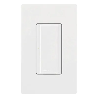 Interruptor electrónico Maestro de encendido y apagado para iluminación y ventilador, 120 V, 8 A, unipolar o multilocalización con hasta 9 accesorios, color blanco