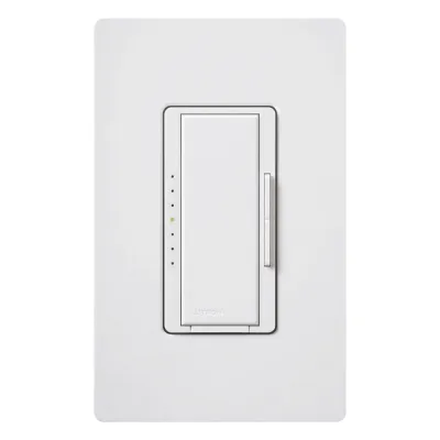 Atenuador de pared Maestro para balastros fluorescentes regulables de 3 hilos y drivers Hi-lume LED, 6 A, 120 V, unipolar o multilocación, color blanco